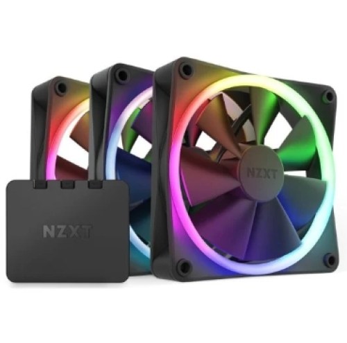NZXT F120 RGB Core Triple Pack 120x120x26 Preto - RF-C12TF-B1